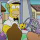 Screenshot of Homer Simpson driving ice cream truck